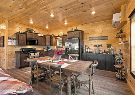 Homesteader modular log home kitchen